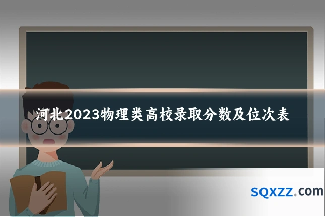 河北2023物理类高校录取分数及位次表