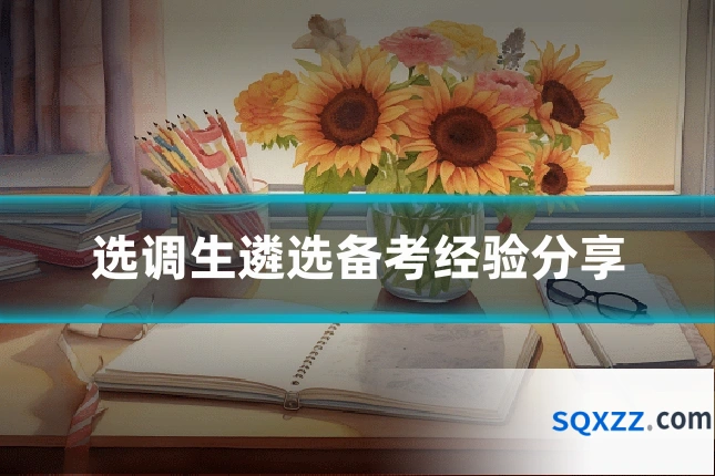 选调生遴选备考经验分享