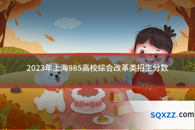 2023年上海985高校综合改革类招生分数