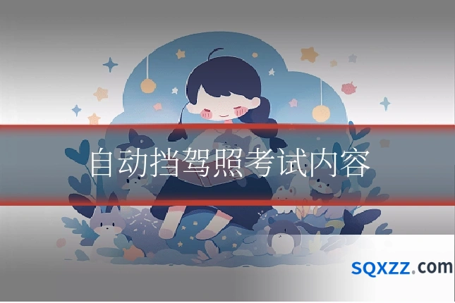 自动挡驾照考试内容