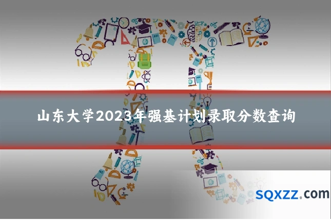 山东大学2023年强基计划录取分数查询