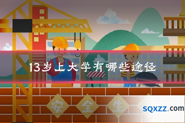 13岁上大学有哪些途径