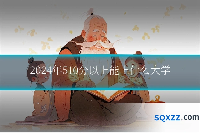 2024年510分以上能上什么大学