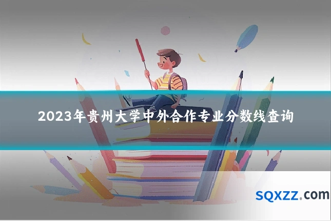 2023年贵州大学中外合作专业分数线查询