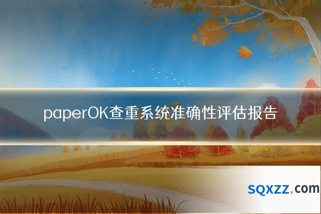 paperOK查重系统准确性评估报告
