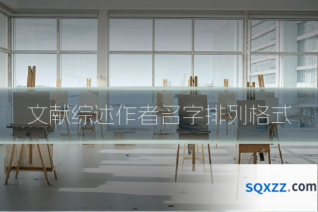 文献综述作者名字排列格式
