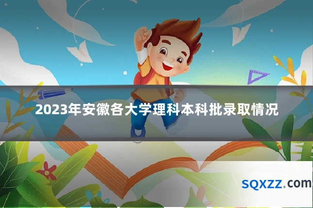 2023年安徽各大学理科本科批录取情况