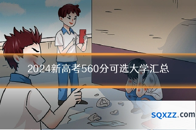 2024新高考560分可选大学汇总