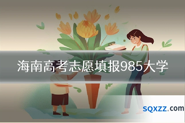 海南高考志愿填报985大学