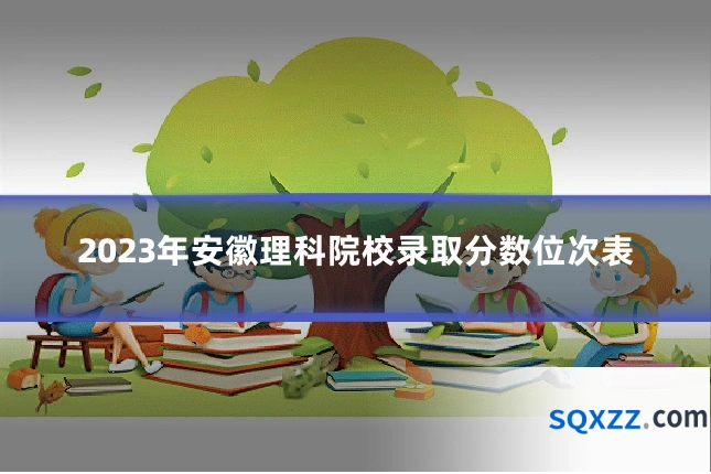 2023年安徽理科院校录取分数位次表