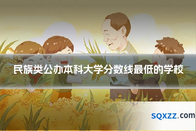 民族类公办本科大学分数线最低的学校