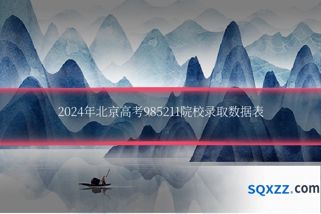 2024年北京高考985211院校录取数据表