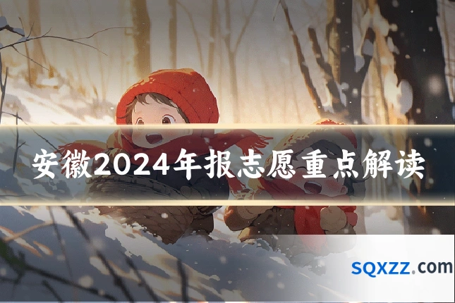 安徽2024年报志愿重点解读