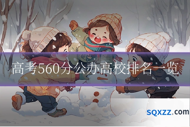 高考560分公办高校排名一览