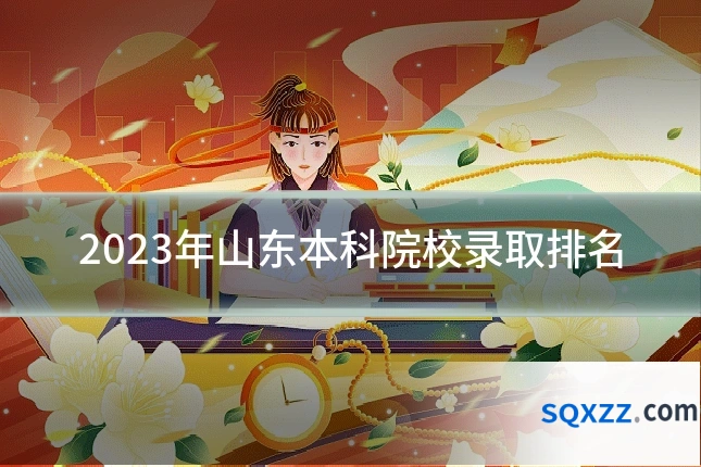 2023年山东本科院校录取排名