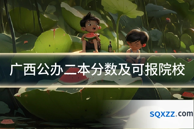 广西公办二本分数及可报院校