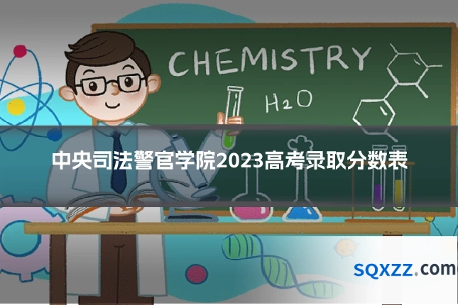 中央司法警官学院2023高考录取分数表