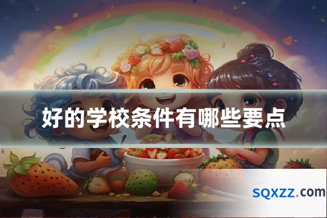 好的学校条件有哪些要点