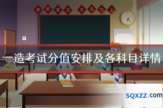一造考试分值安排及各科目详情