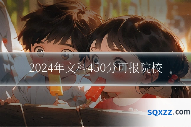 2024年文科450分可报院校