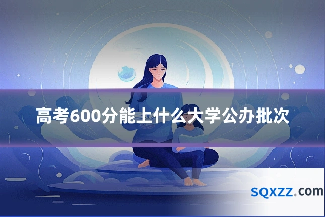 高考600分能上什么大学公办批次