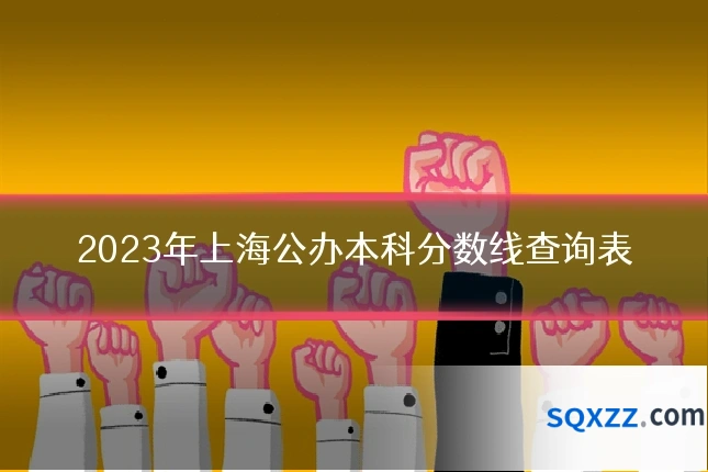 2023年上海公办本科分数线查询表