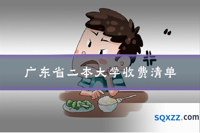 广东省二本大学收费清单
