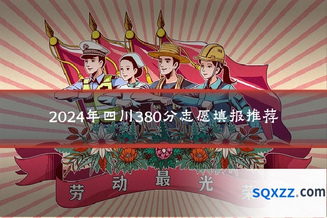 2024年四川380分志愿填报推荐