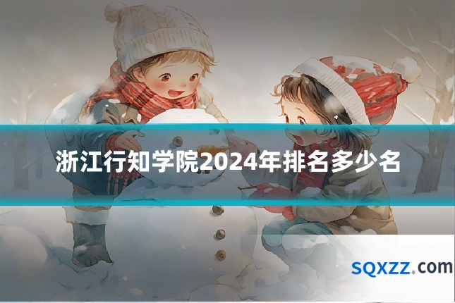 浙江行知学院2024年排名多少名