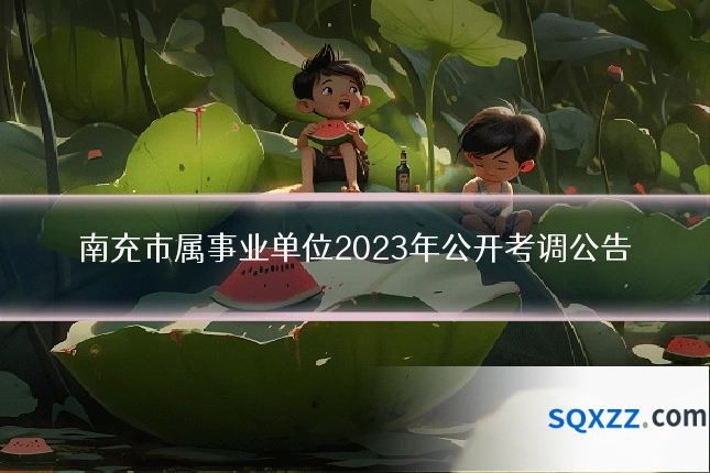 南充市属事业单位2023年公开考调公告