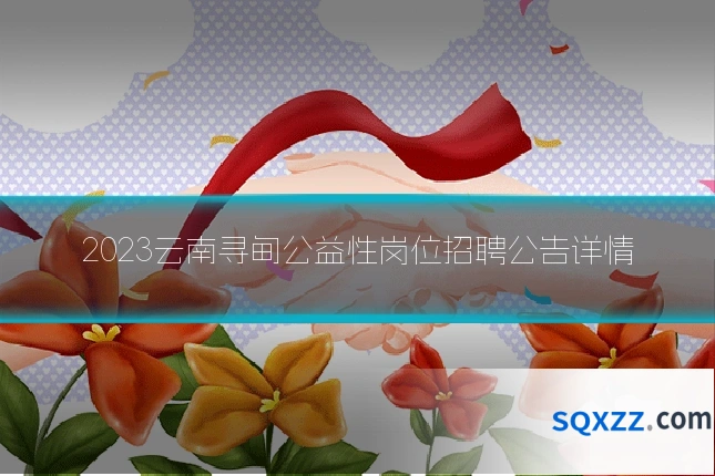 2023云南寻甸公益性岗位招聘公告详情