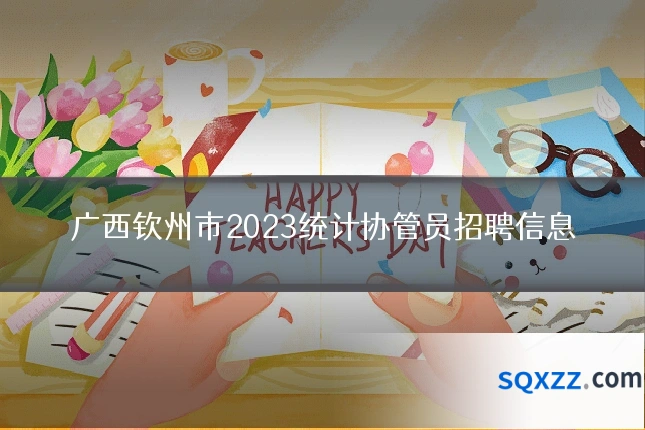 广西钦州市2023统计协管员招聘信息