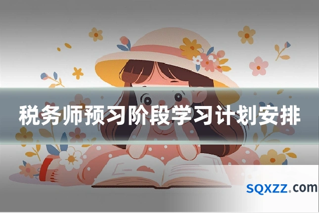 税务师预习阶段学习计划安排