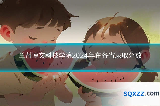 兰州博文科技学院2024年在各省录取分数