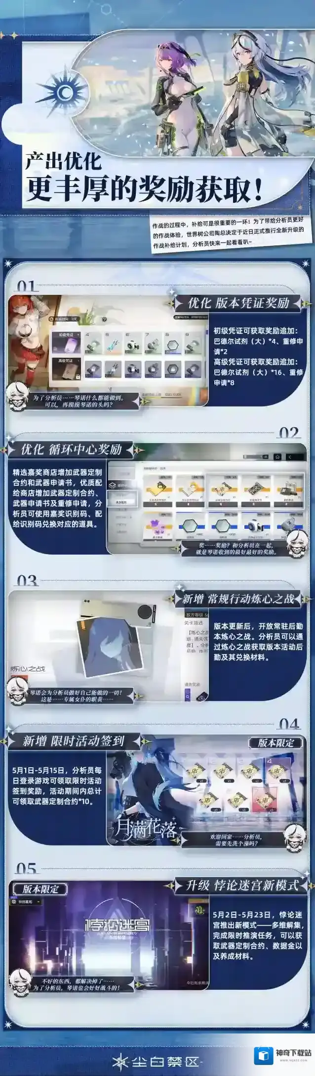 尘白禁区「版本新增内容 | 产出优化」