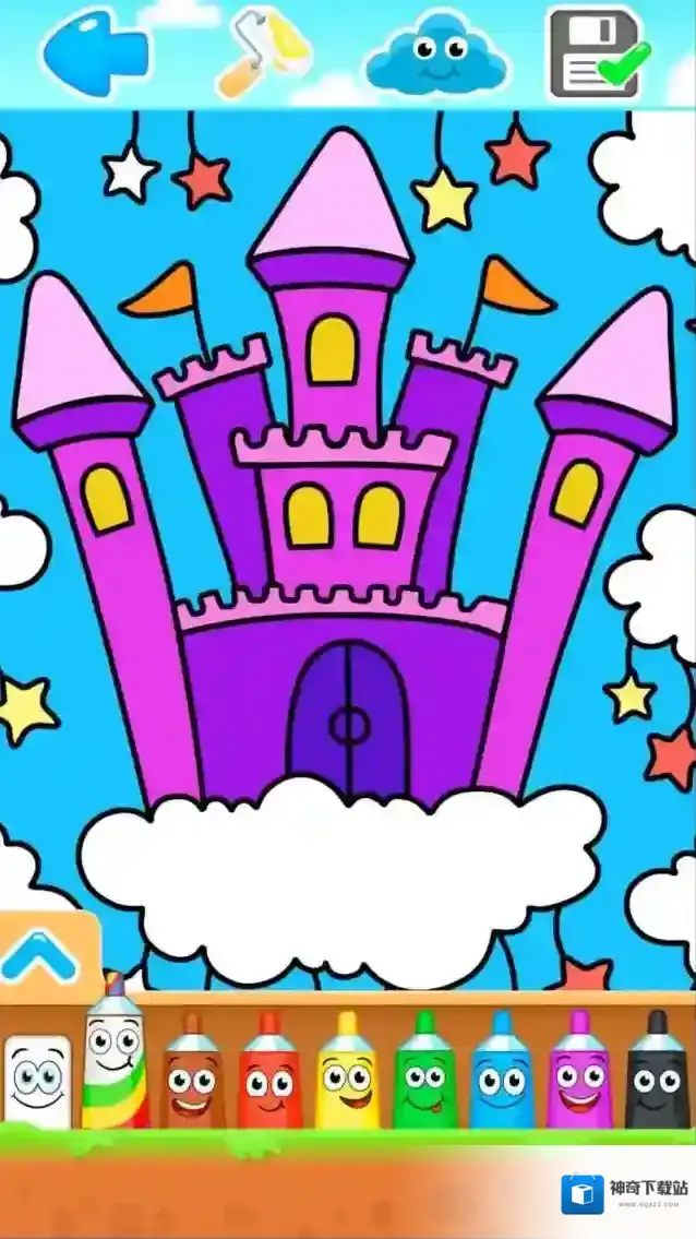 小公主画画世界涂色