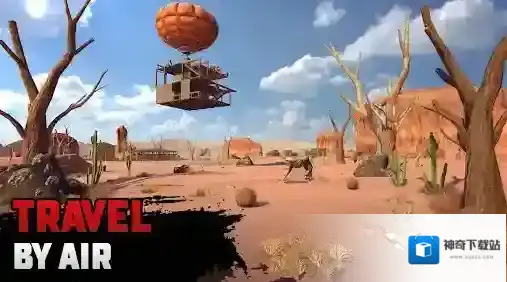 沙漠生存建造木筏