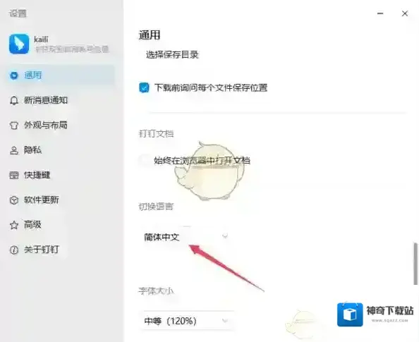 钉钉选项